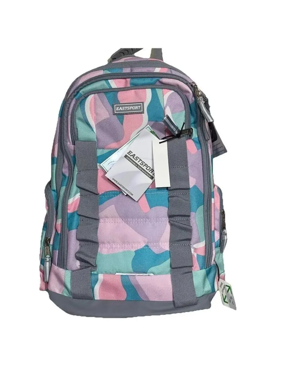 Eastsport Unisex Expandable Team Recycled Backpack, Abstract Joy Outdoor Camping